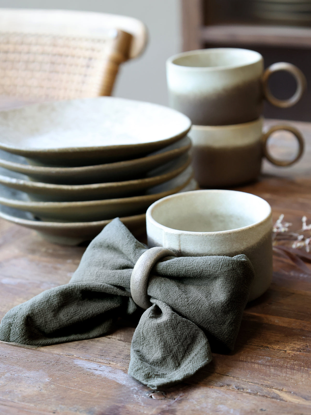Aix Olive Cloth Napkins
