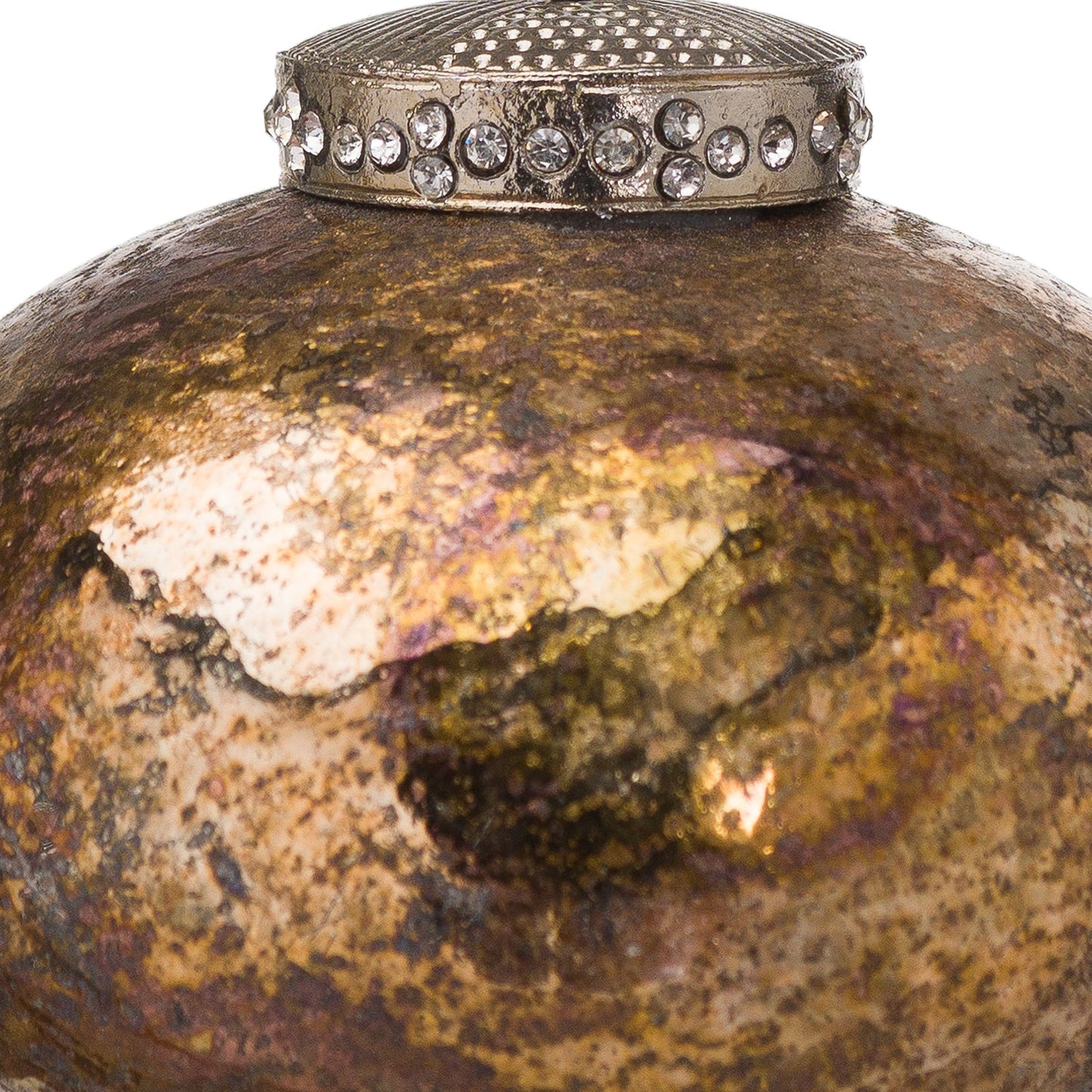 Burnished Bulbous Christmas Bauble