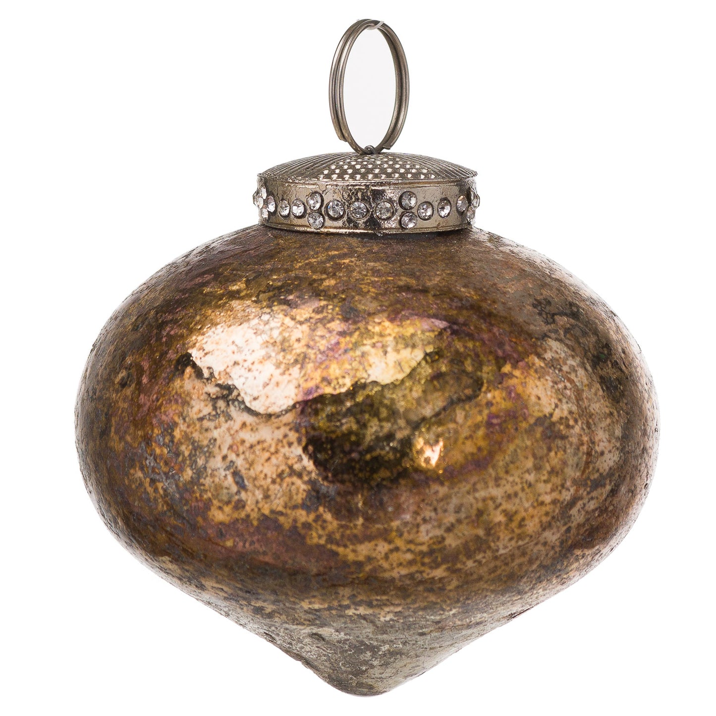 Burnished Bulbous Christmas Bauble
