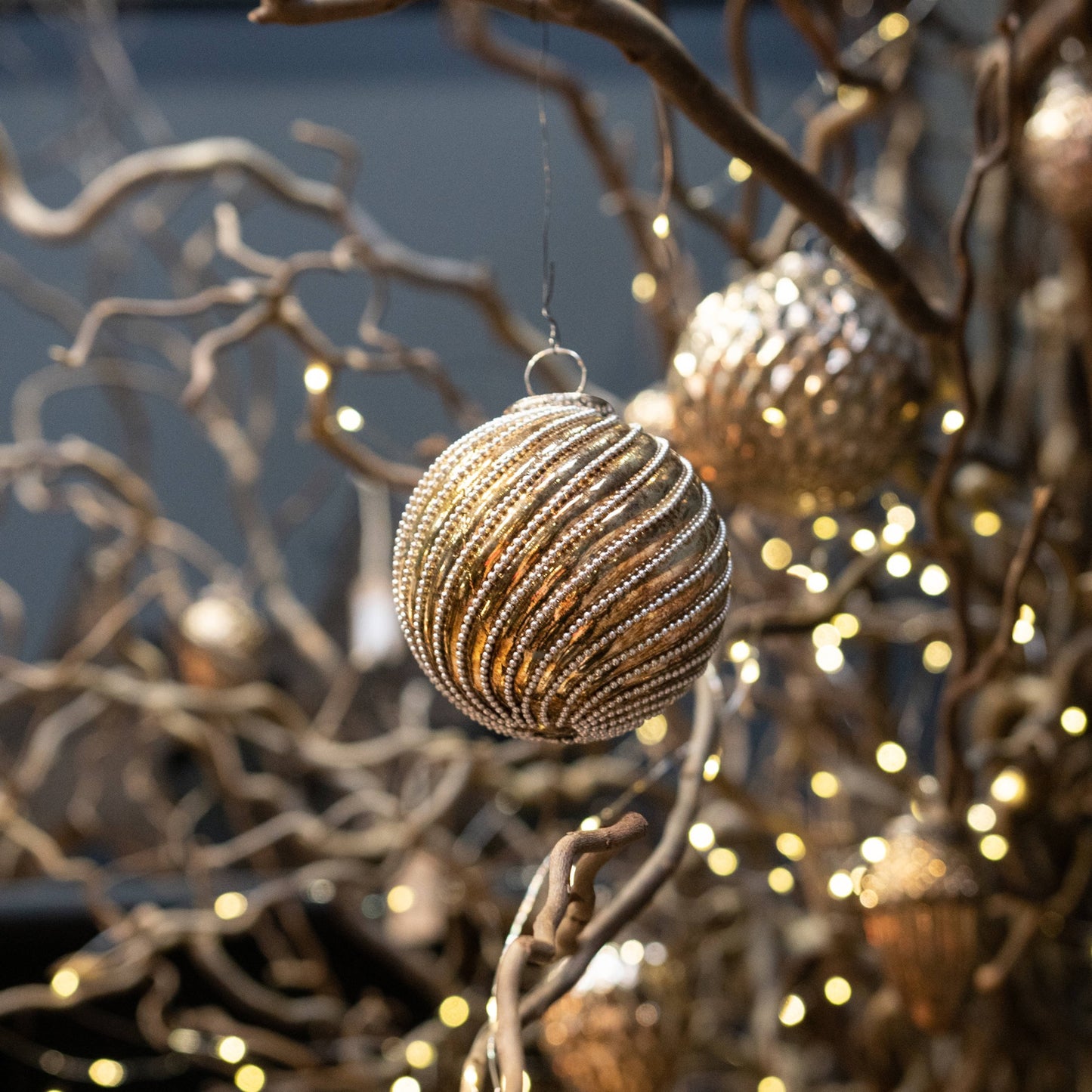 Burnished Jewel Swirl Large Bauble