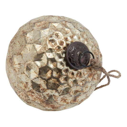 Giant Burnished Glass Honeycomb Bauble