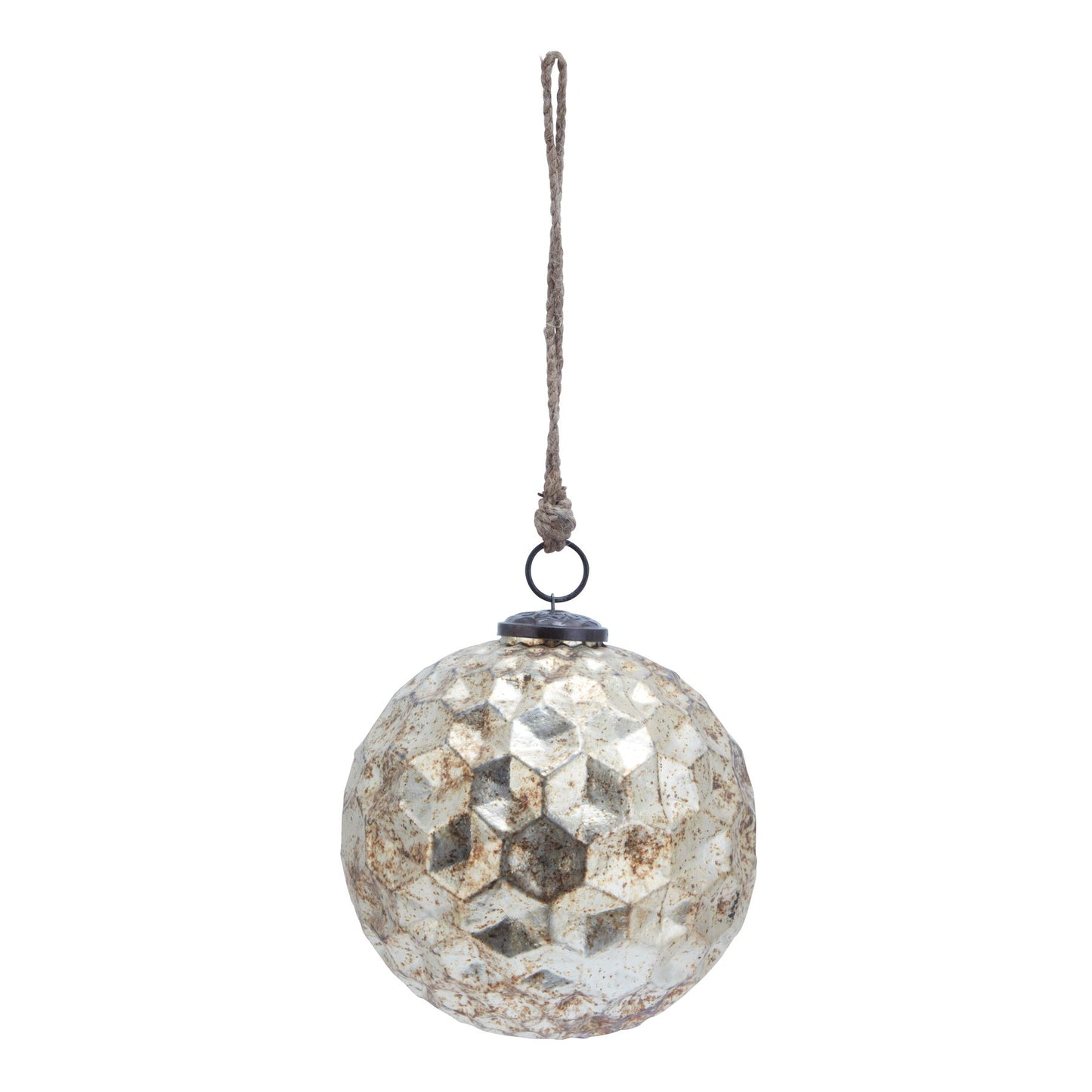 Giant Burnished Glass Honeycomb Bauble