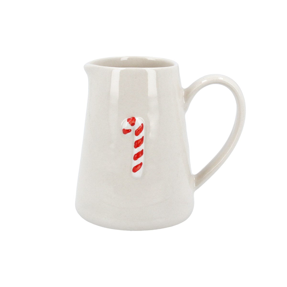 Candy Cane Ceramic Jug