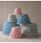 Ripple Pleated Fabric Lampshade - Coral Pink