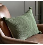 Moss Stitch PomPom Cushion