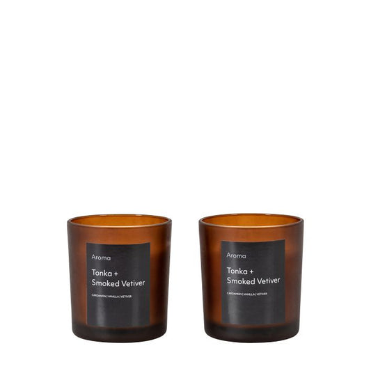 Aroma Votive Tonka and Smoked Vetiver Candles
