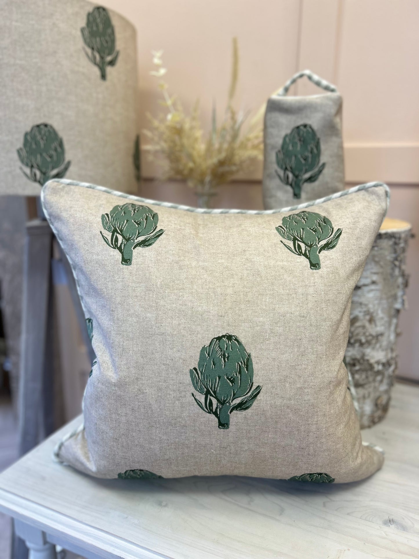 Globe Fern Luxury Square Cushion