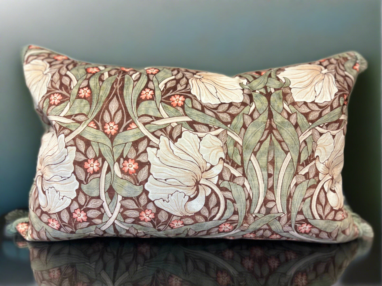 Pimpernell Velvet Cushion - Brick