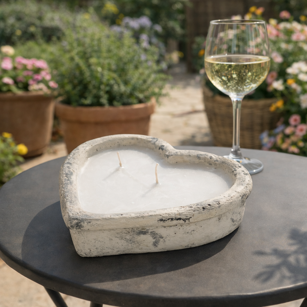 Birkdale Stone Heart Candle