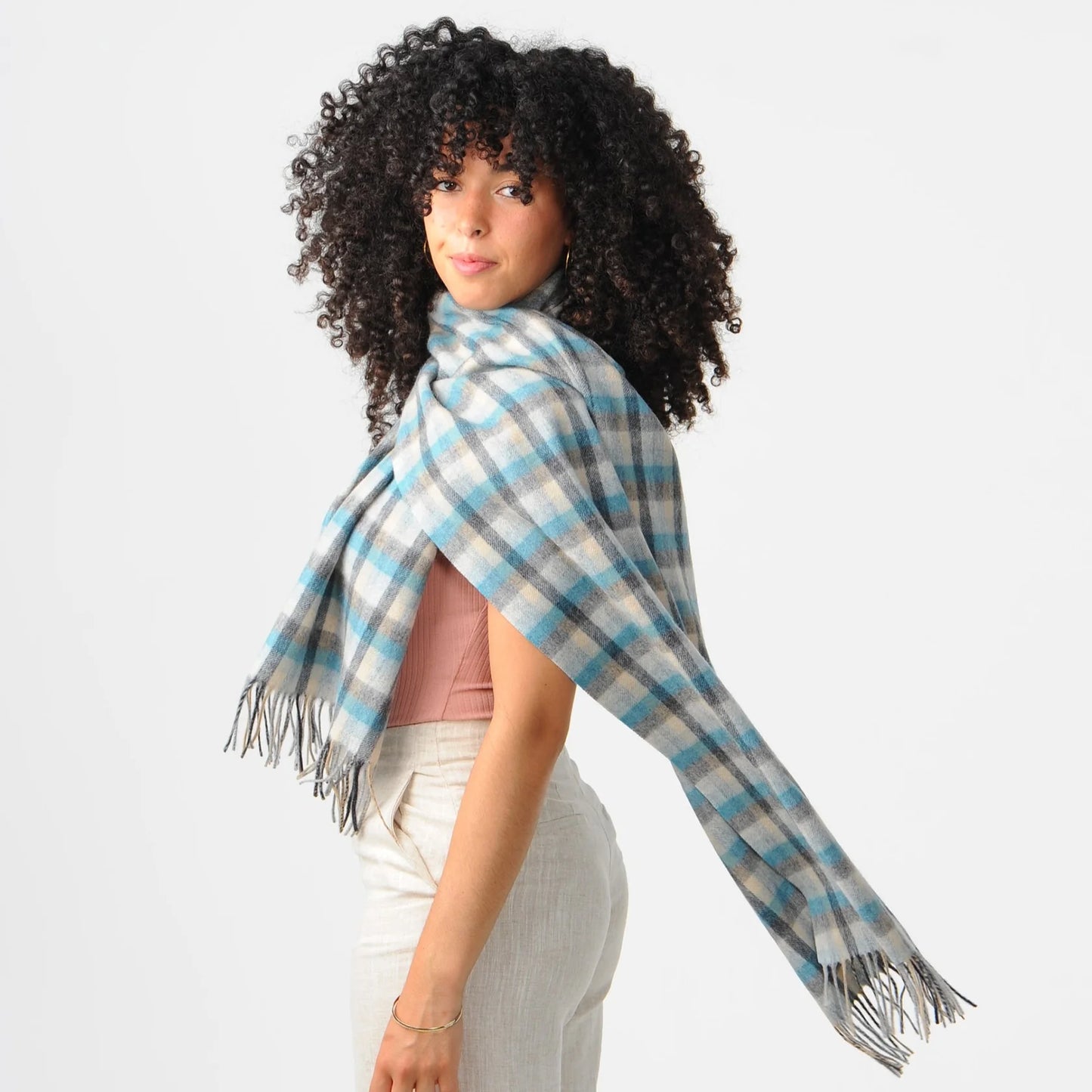Lambs Wool Scarf - Black Watch Tartan