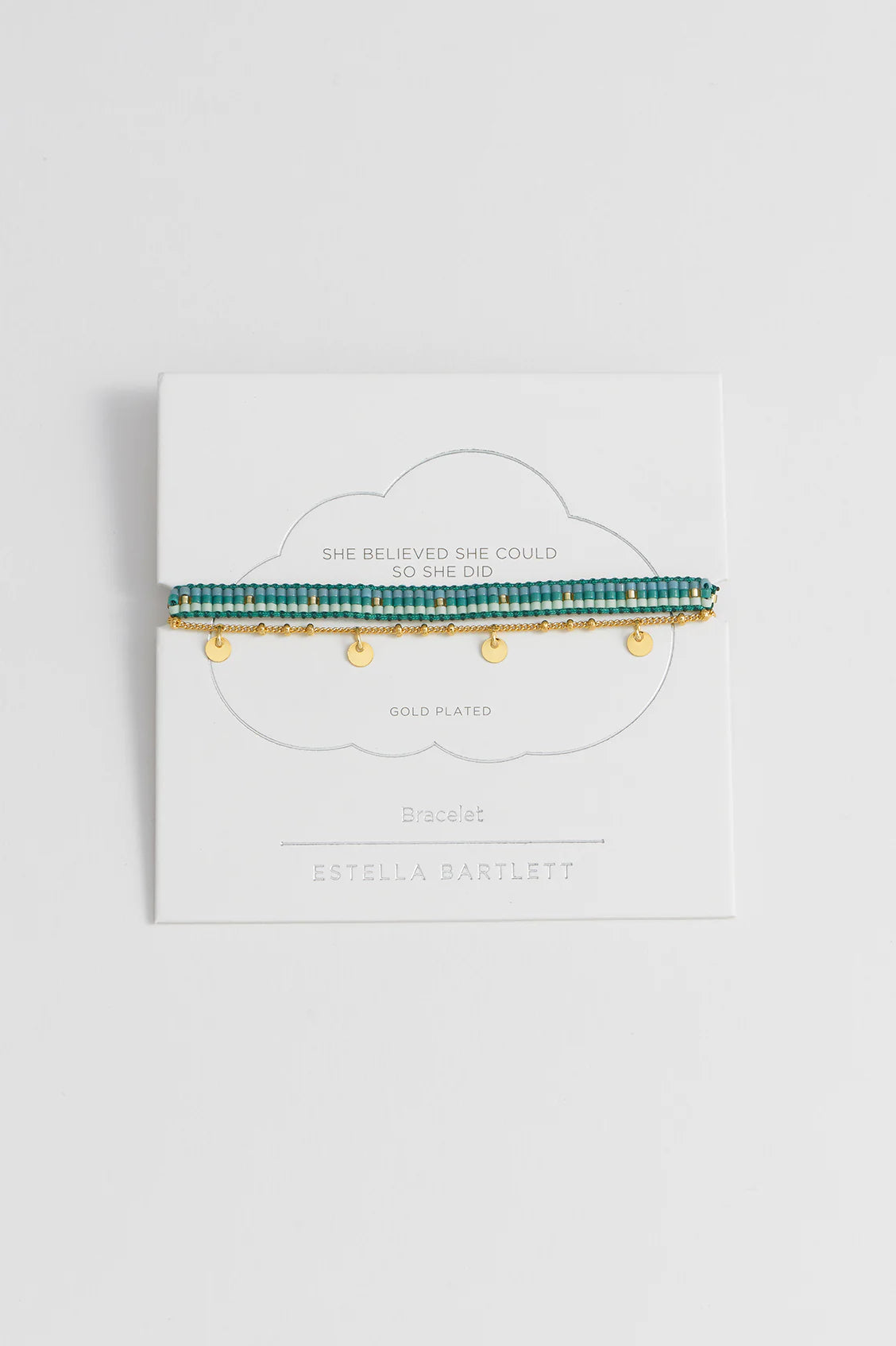 Estella Bartlett Gold & Woven Beaded Double Bracelet
