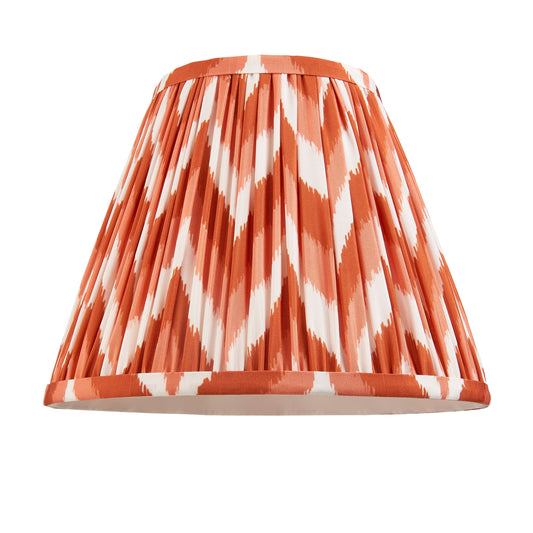 ZigZag Pleated Fabric Lampshade - Apricot Orange