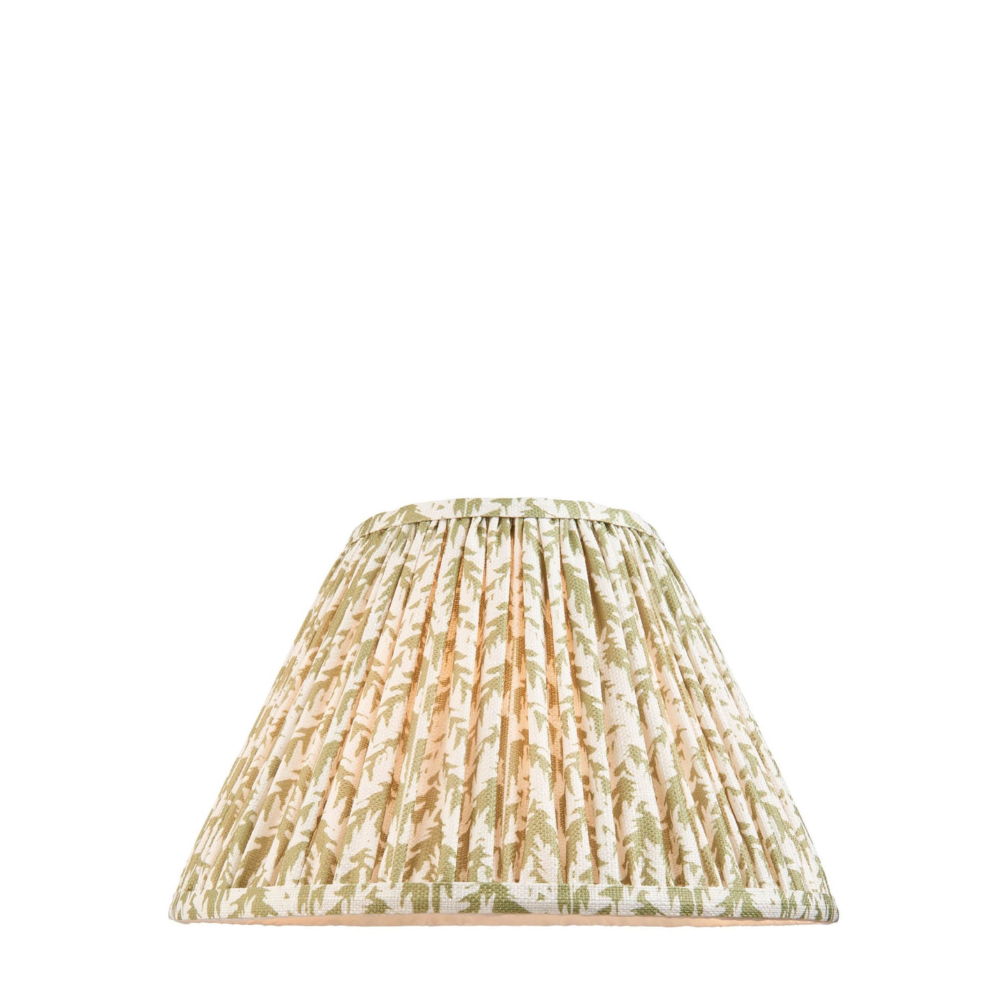 Leaf Pleated Fabric Lampshade - Green