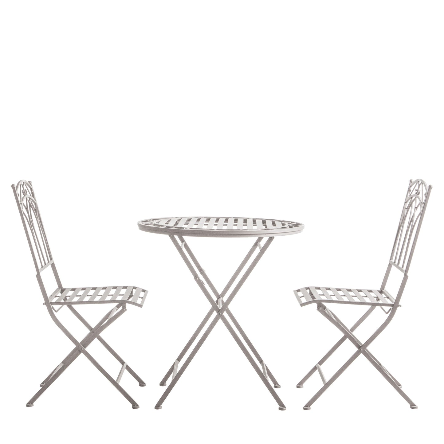 Burano Distressed White Bistro Set
