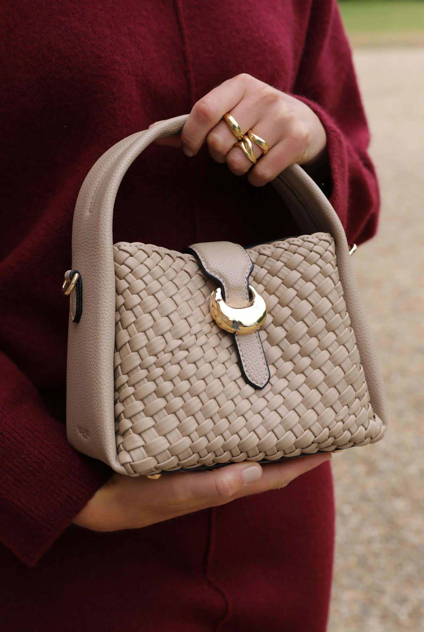 Maggie Mushroom Weave Crossbody