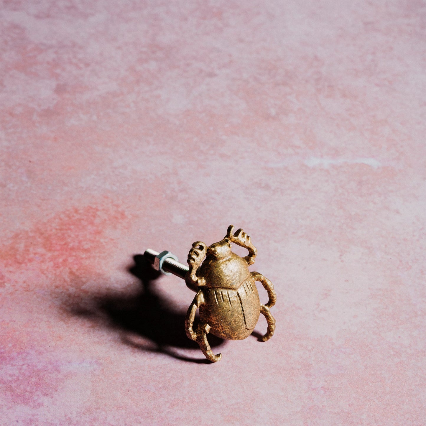 Gold Scarab Beetle Drawer Knob