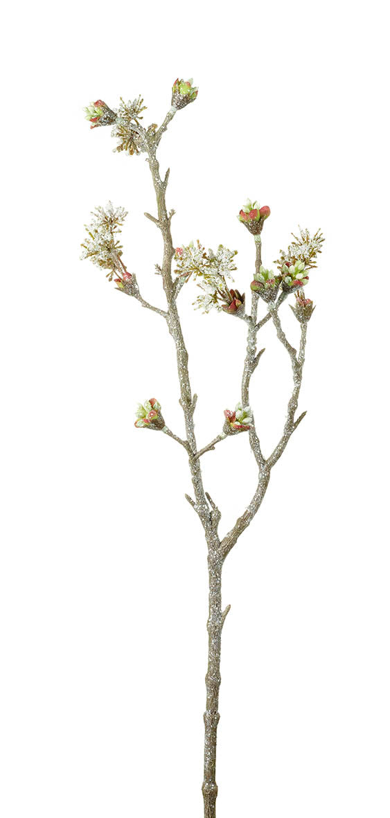 Winter Blossom Stem With Glitter