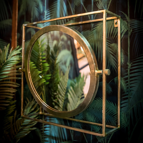 Orion Single Mirror - Antique Gold Finish