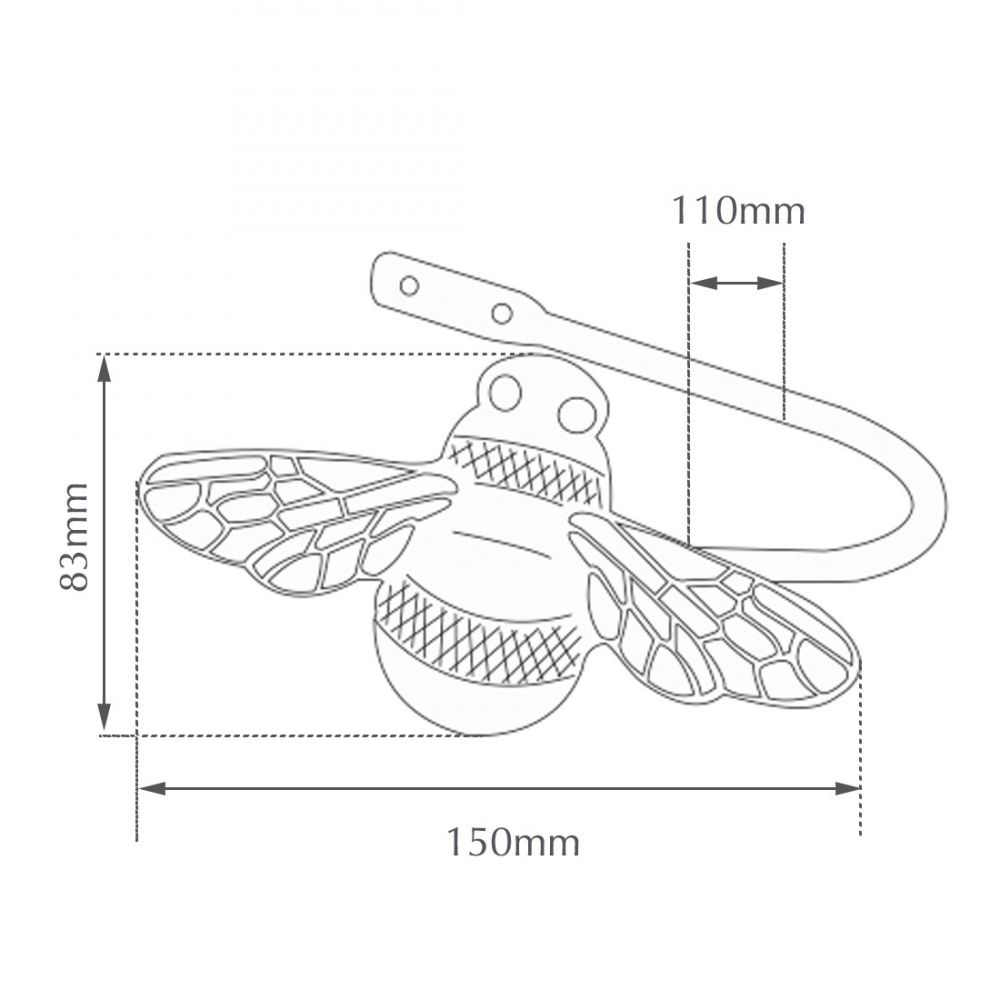 Ecuador, Bumblebee Holdback, Antique Silver