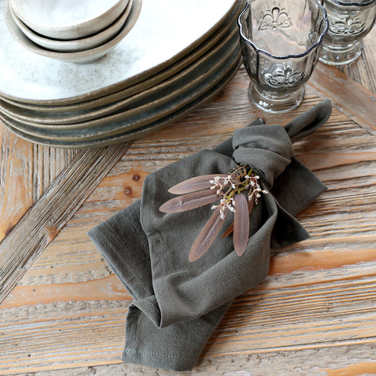 Aix Olive Cloth Napkins