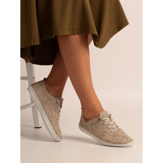 Lunar St Ives Animal Leather Plimsoll