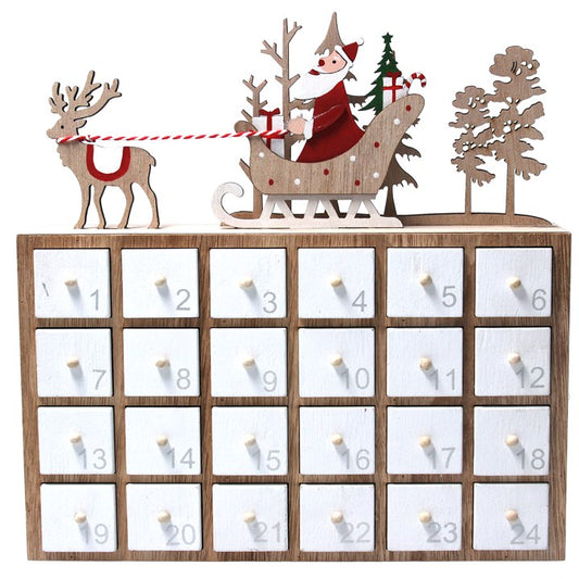 Santa's Sleigh Wooden Advent Calendar
