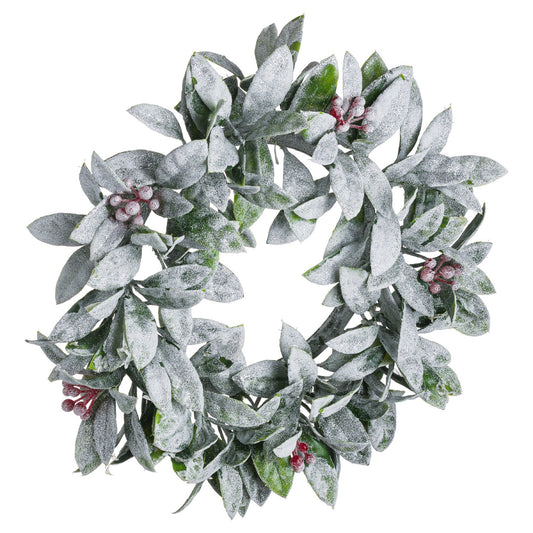 Large Frosted Candle Wreath