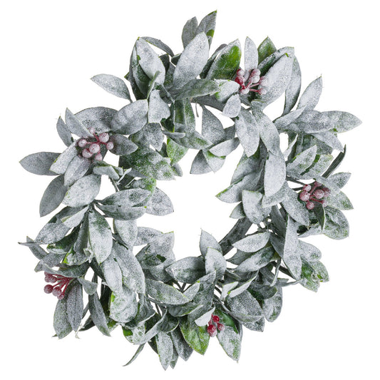 Frosted Candle Wreath - Large