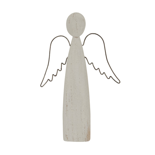 Whitewashed Rustic Standing Angel