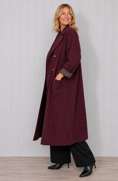 Cord Button Coat