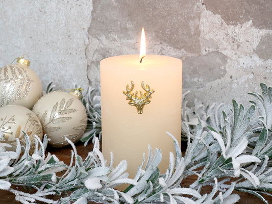 Brass Reindeer Candle Pin