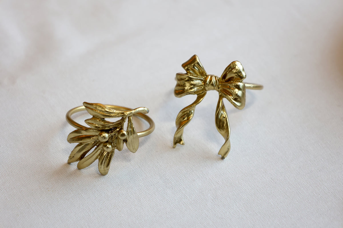 Brass Bow Napkin Ring