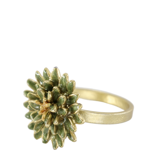 Antique Verte Floral Napkin Ring