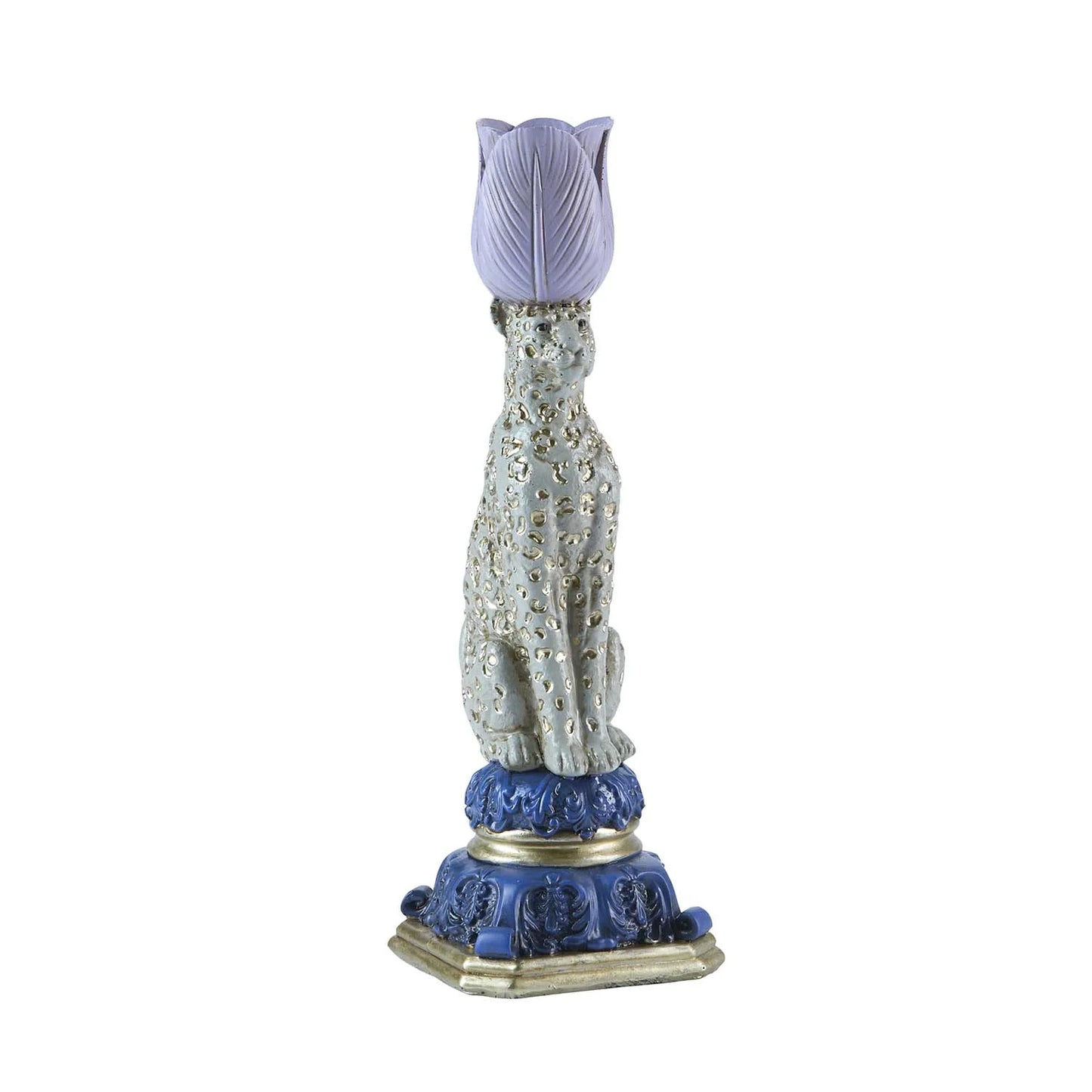 Leopard & Flower Decorative Candle Holder
