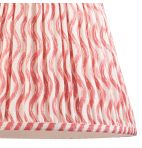Ripple Pleated Fabric Lampshade - Coral Pink
