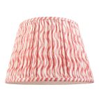 Ripple Pleated Fabric Lampshade - Coral Pink