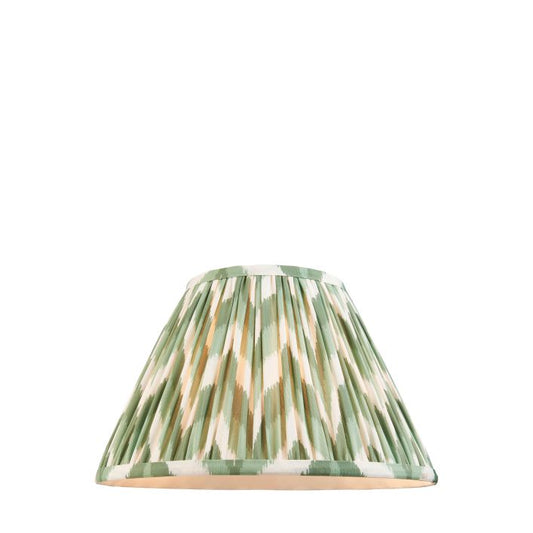ZigZag Pleated Fabric Lampshade - Cotswold Green