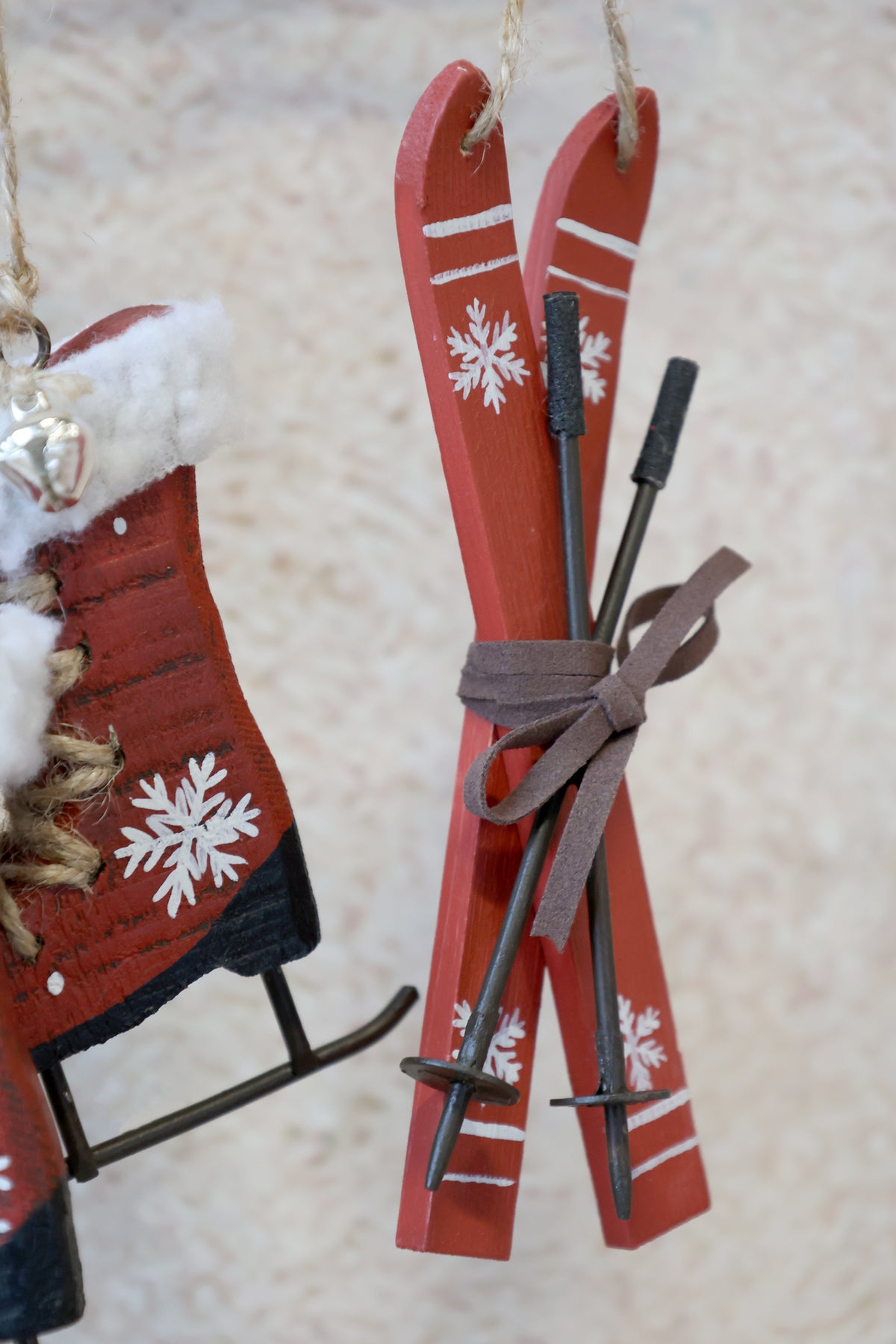 Antique Ice Skates & Skis (Set of 2)