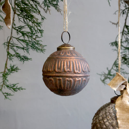 Antique Patterned Christmas Bauble