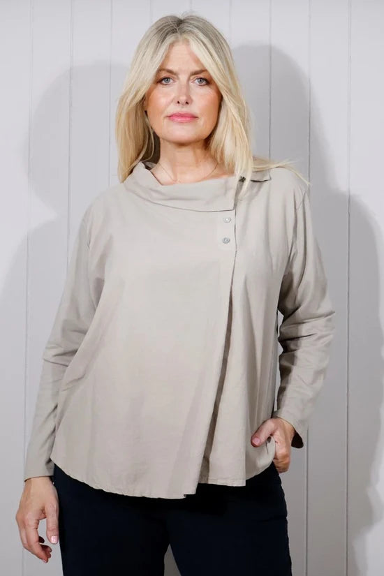 Fine Cord Cowl Top