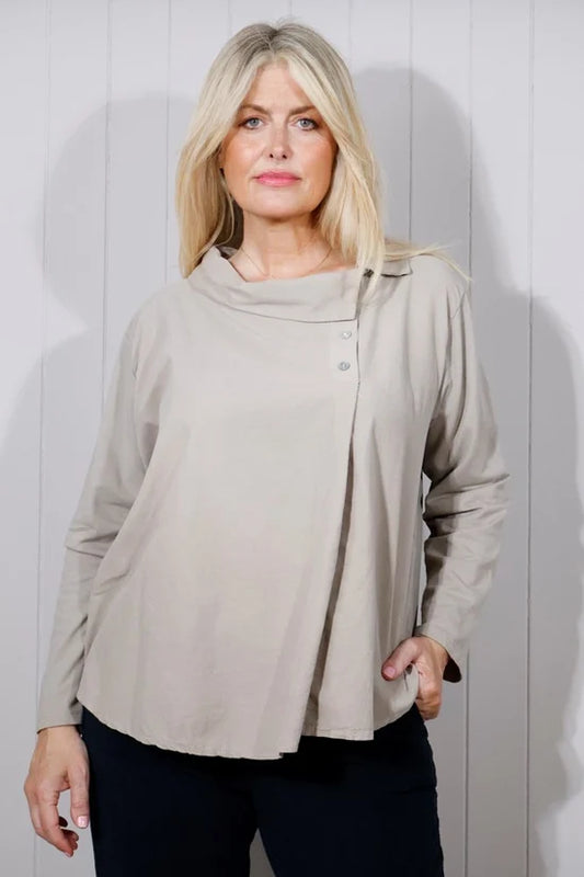 Fine Cord Cowl Top