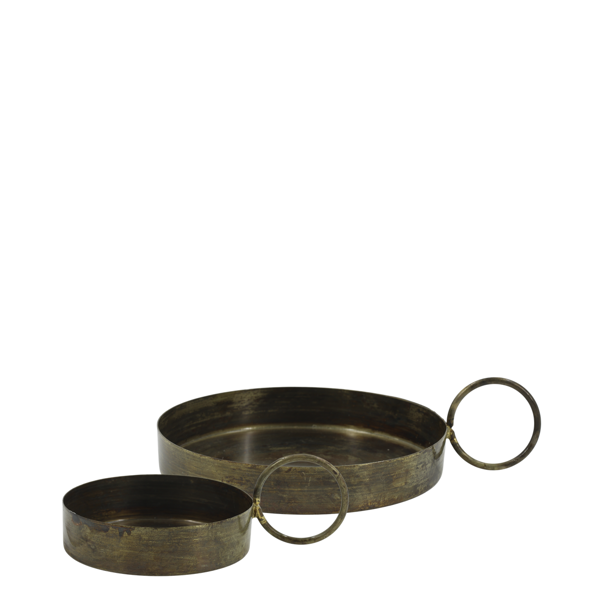 Antique Brass Trays (Set of 2)