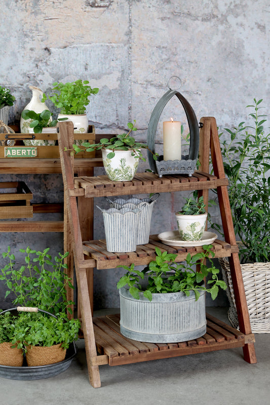 Set of 2 Zinc Planters