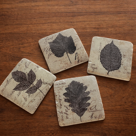 Clayton Set of 4 Leaf Coasters