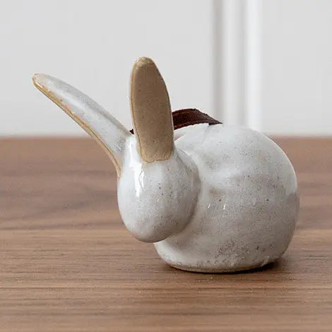 Hanging Sitting Ceramic Bunny