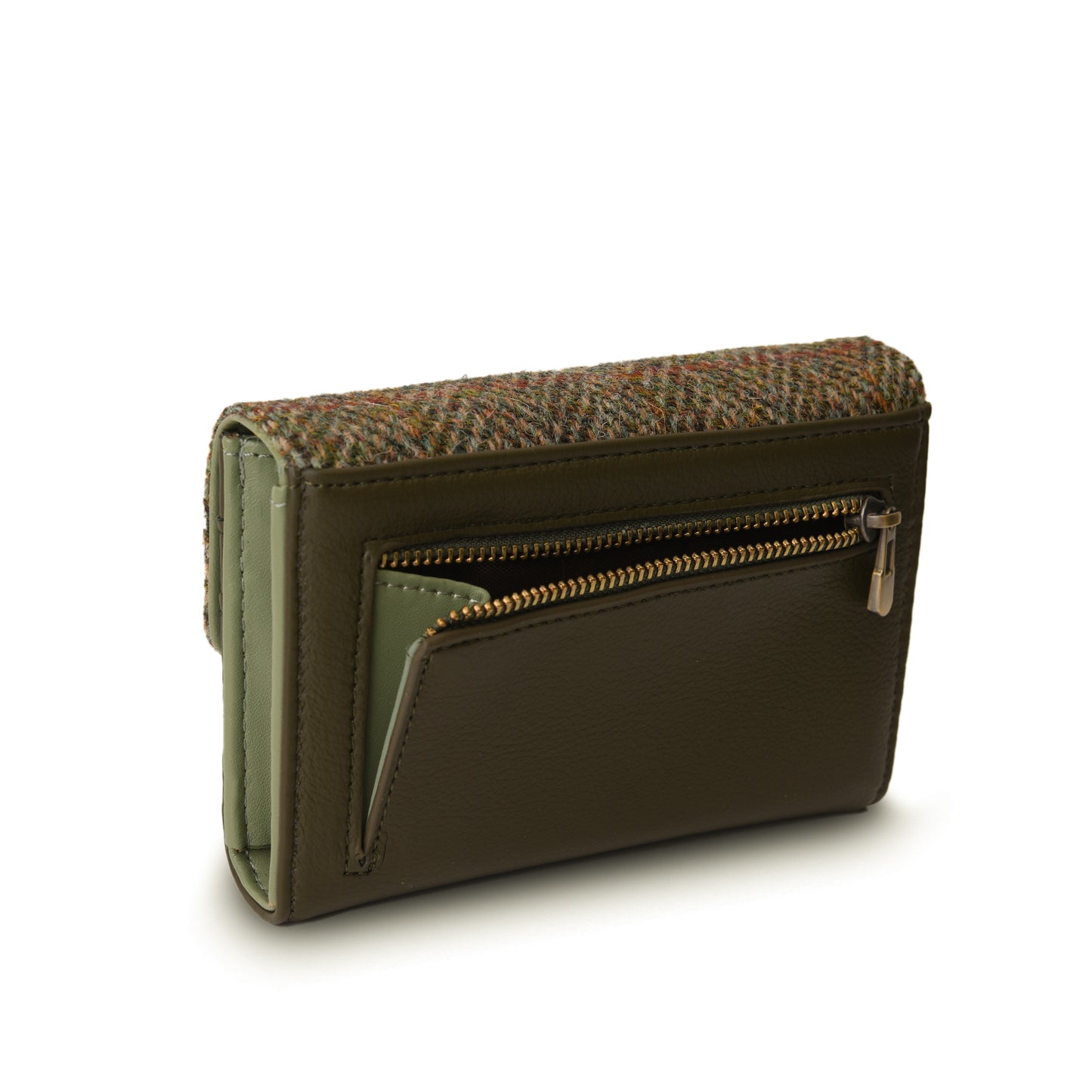 Small Clasp Purse - Chestnut Herringbone