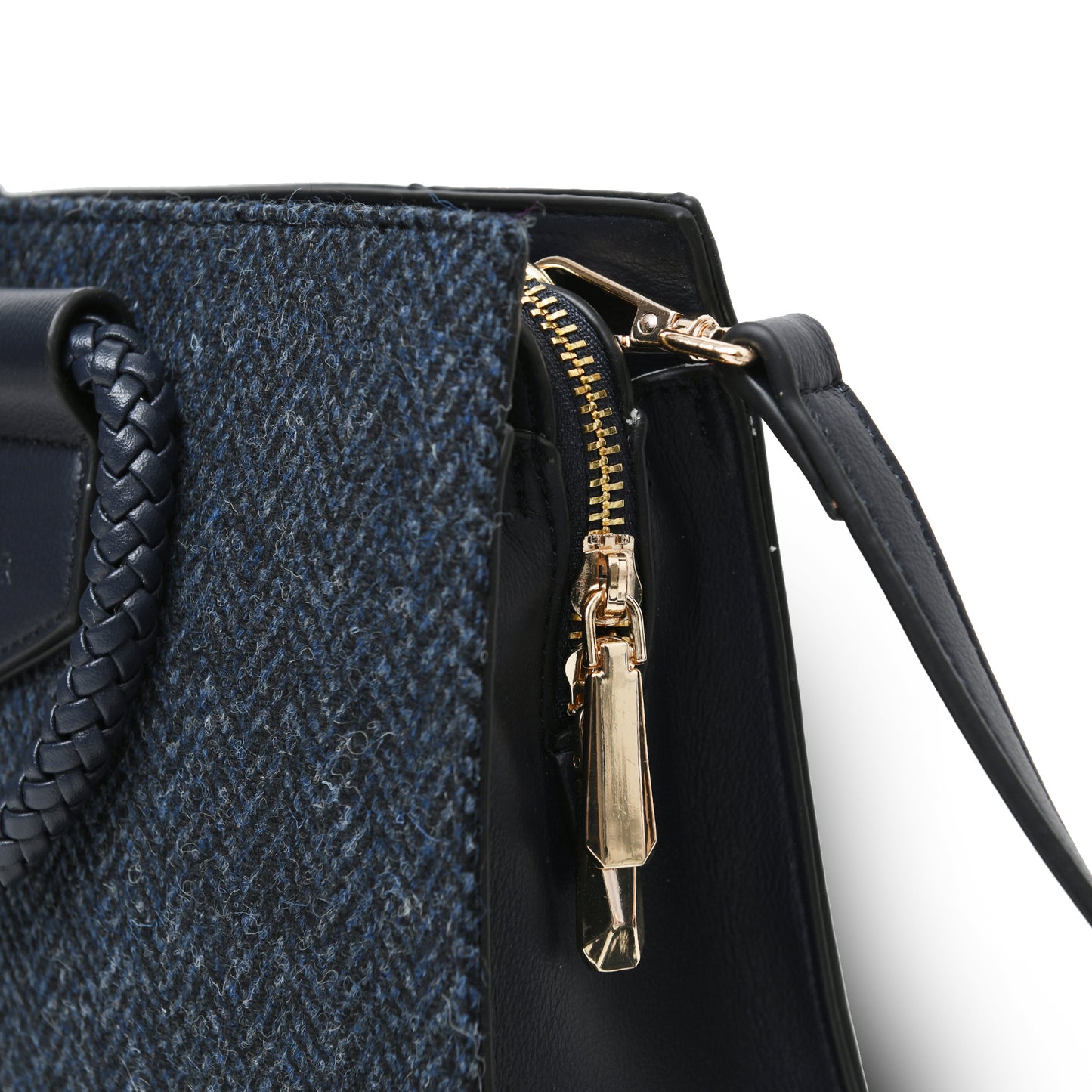 Arran Tote - Navy Herringbone