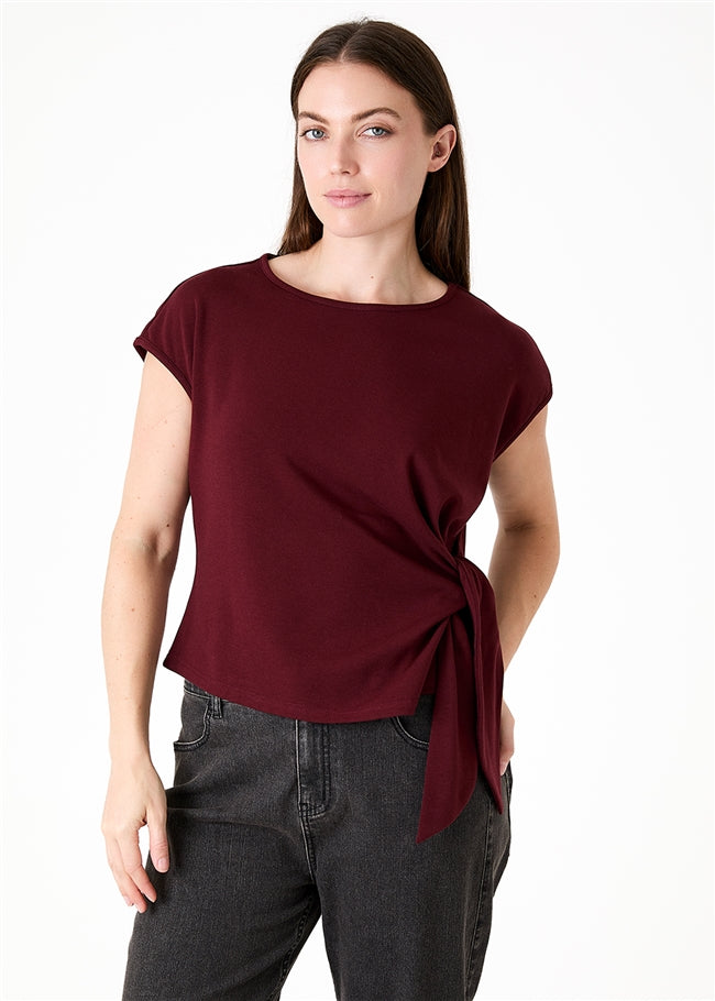 Side-Tie Jersey T-Shirt