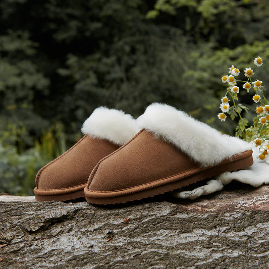 Ladies Sheepskin Slippers - Chestnut