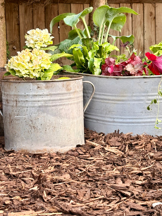 Vintage Metal Planter